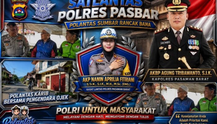 Kasat Lantas AKP Nanin Aprilia Fitriani Bangun Kedekatan dengan Warga Melalui Program Polantas Karib di Pasaman Barat