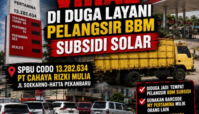 Diduga Layani Pelangsir BBM Subsidi, SPBU CODO 13.282.634 di Pekanbaru Jadi Sorotan