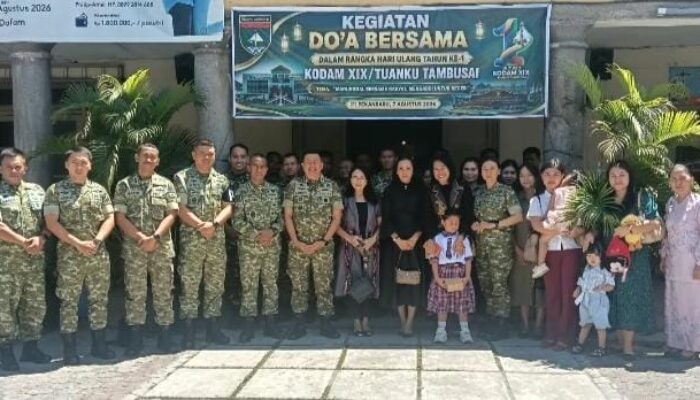Doa Bersama Lintas Agama, Dalam Rangka HUT ke-1 Kodam XIX Tuanku Tambusai Teguhkan Semangat Manunggal Bersama Rakyat