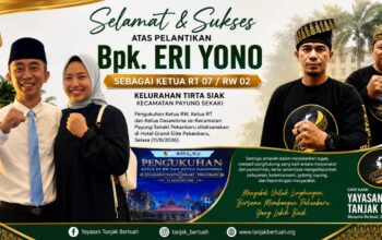 Wali Kota Pekanbaru Kukuhkan RT/RW se-Kecamatan Payung Sekaki, Tanjak Bertuah Ucapkan Selamat kepada Eri Yono