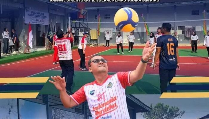 Semarak HUT RI ke-81, Kanwil Ditjenpas Riau Pererat Kekompakan Lewat Olahraga