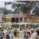 Polsek Tandun Turun Langsung Bagikan 100 Masker, Antisipasi Dampak Kabut Asap