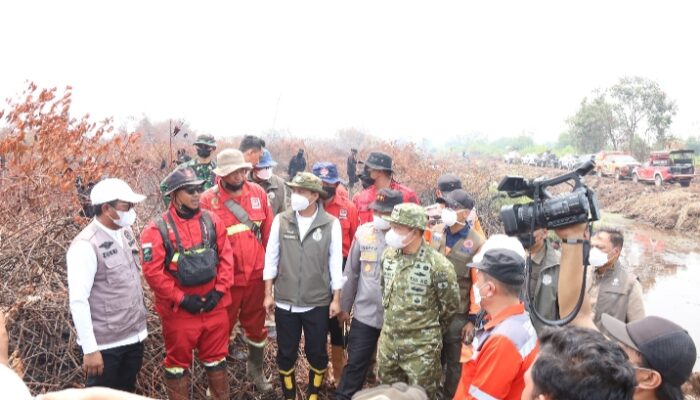 Pangdam XIX Tuanku Tambusai Bersama Menhut Tinjau Titik Api Karhutla Kerumutan