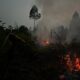 Tak Kenal Waktu, Brimob Riau Berjibaku Padamkan Karhutla di Meranti hingga Malam