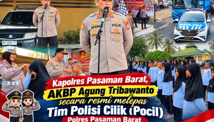 Semangat Muda Berbakti! Kapolres Pasaman Barat Lepas Tim Polisi Cilik Berlaga di Ajang Se-Sumatera Barat