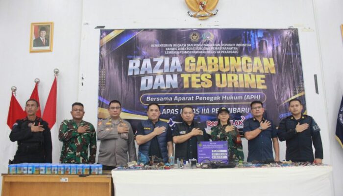 Lapas Pekanbaru Gelar Razia Gabungan Bersama TNI, Polri, dan BNN, Tegaskan Komitmen Pemberantasan Halinar