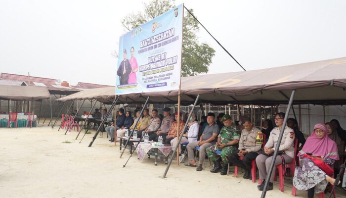 HUT Ke-81 Korps Brimob Polri, Brimob Riau Hadir Bersama Masyarakat melalui Bakti Kesehatan Gratis
