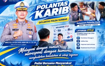 DITLANTAS POLDA SUMBAR HADIRKAN PROGRAM POLANTAS KARIB, KOMBES POL H. M. REZA CHAIRUL AKBAR SIDIQ TEKANKAN PELAYANAN HUMANIS