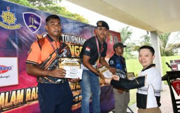 Gemilang di Arena Menembak, personel Satbrimob Polda Riau Raih Juara I di Pulanggeni Shooting Championship Danyon Parako 462